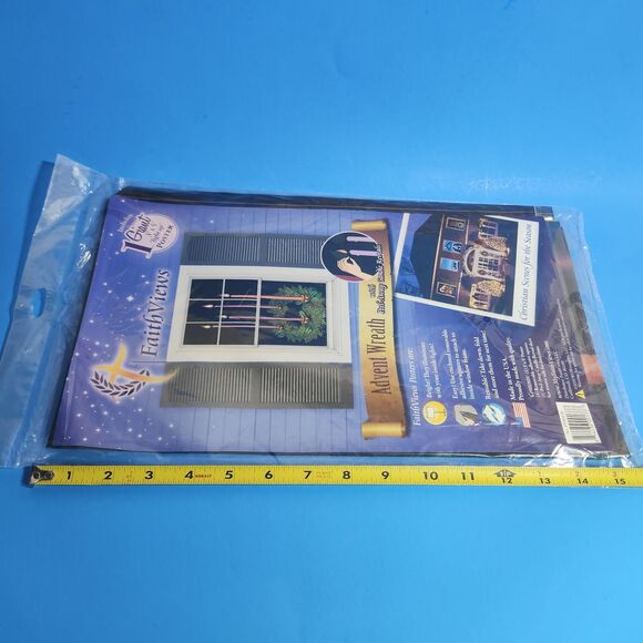 Faith Views Window Art Jesus, Mary & Joseph Nativity Christmas 3 X 5 Ft. Scene - Picture 7 of 7